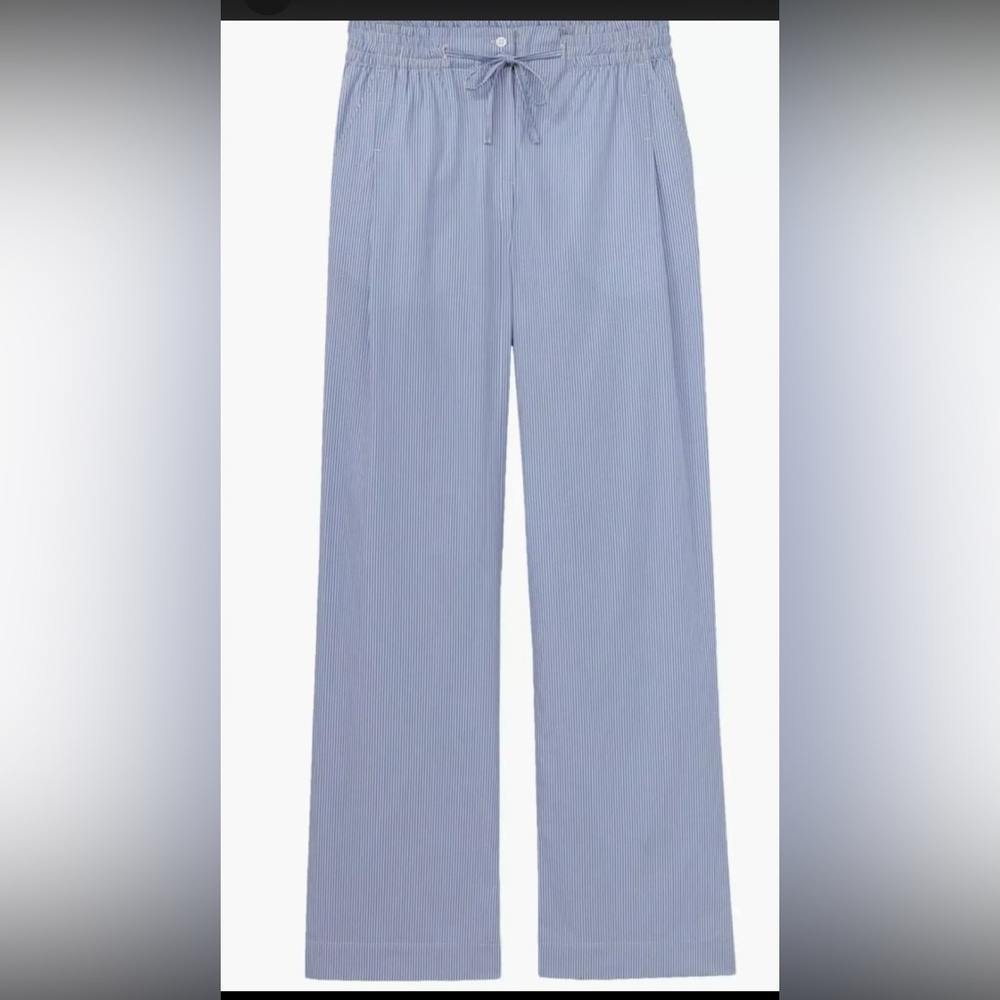 ‼️SOLD‼️Thakoon Boxer Elastic Waist Cotton Striped Straight Leg Trouser NWT